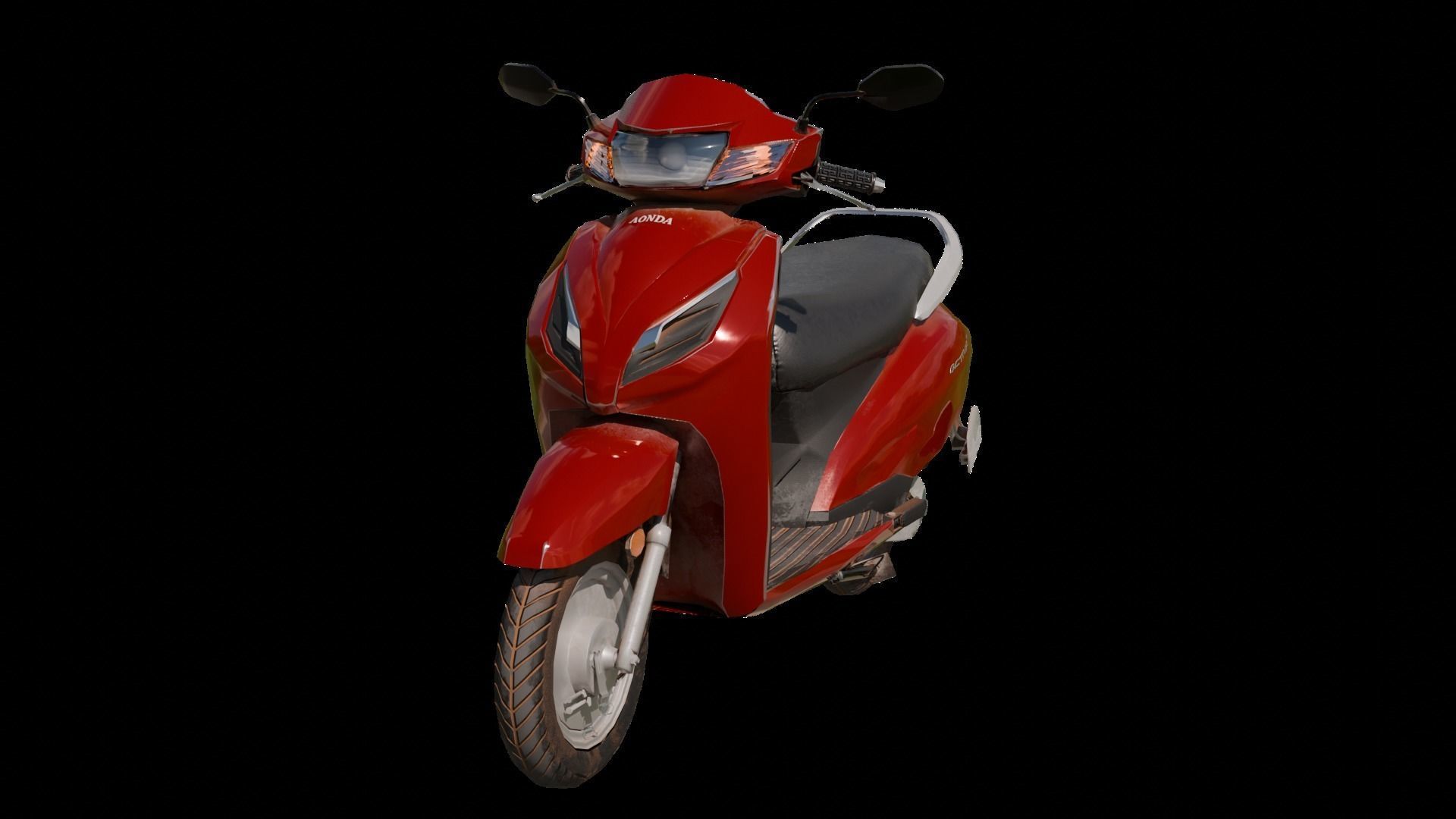 Activa Bike Model Low-poly 3D model_4