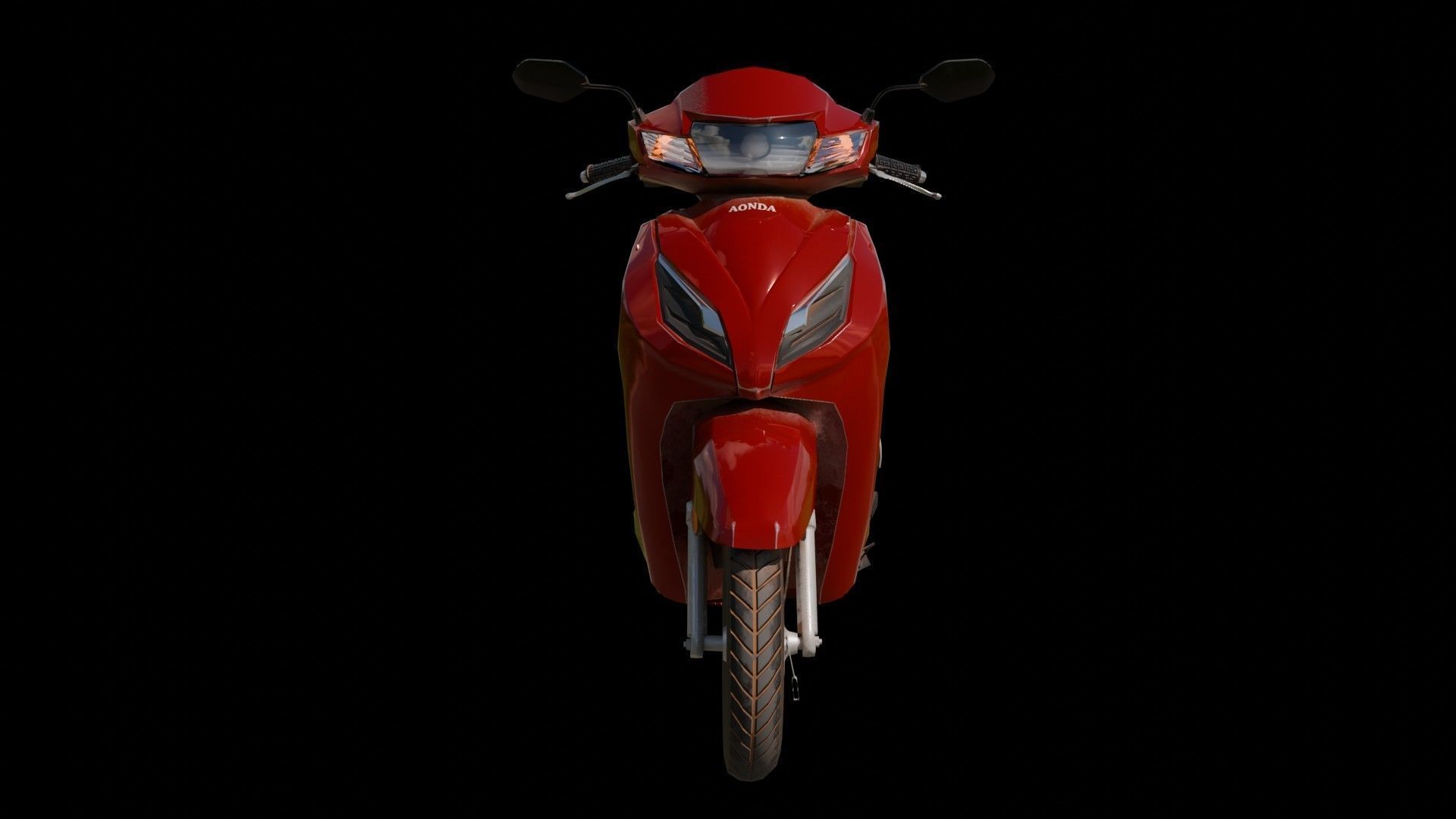 Activa Bike Model Low-poly 3D model_5