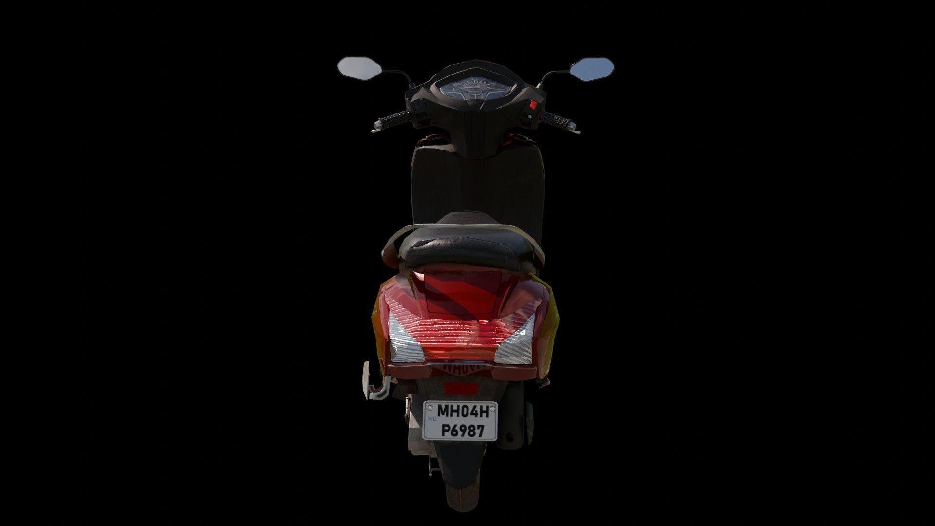 Activa Bike Model Low-poly 3D model_8