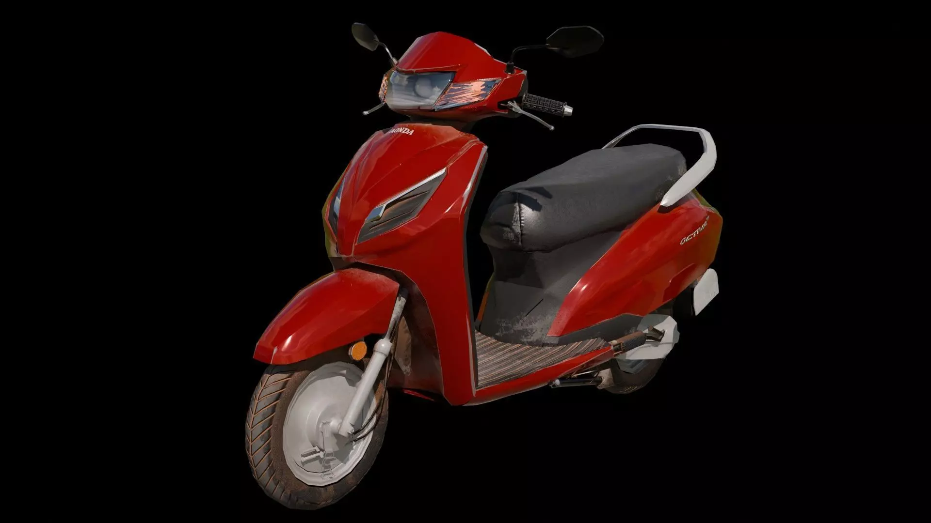 Activa Bike Model Low-poly 3D model_0