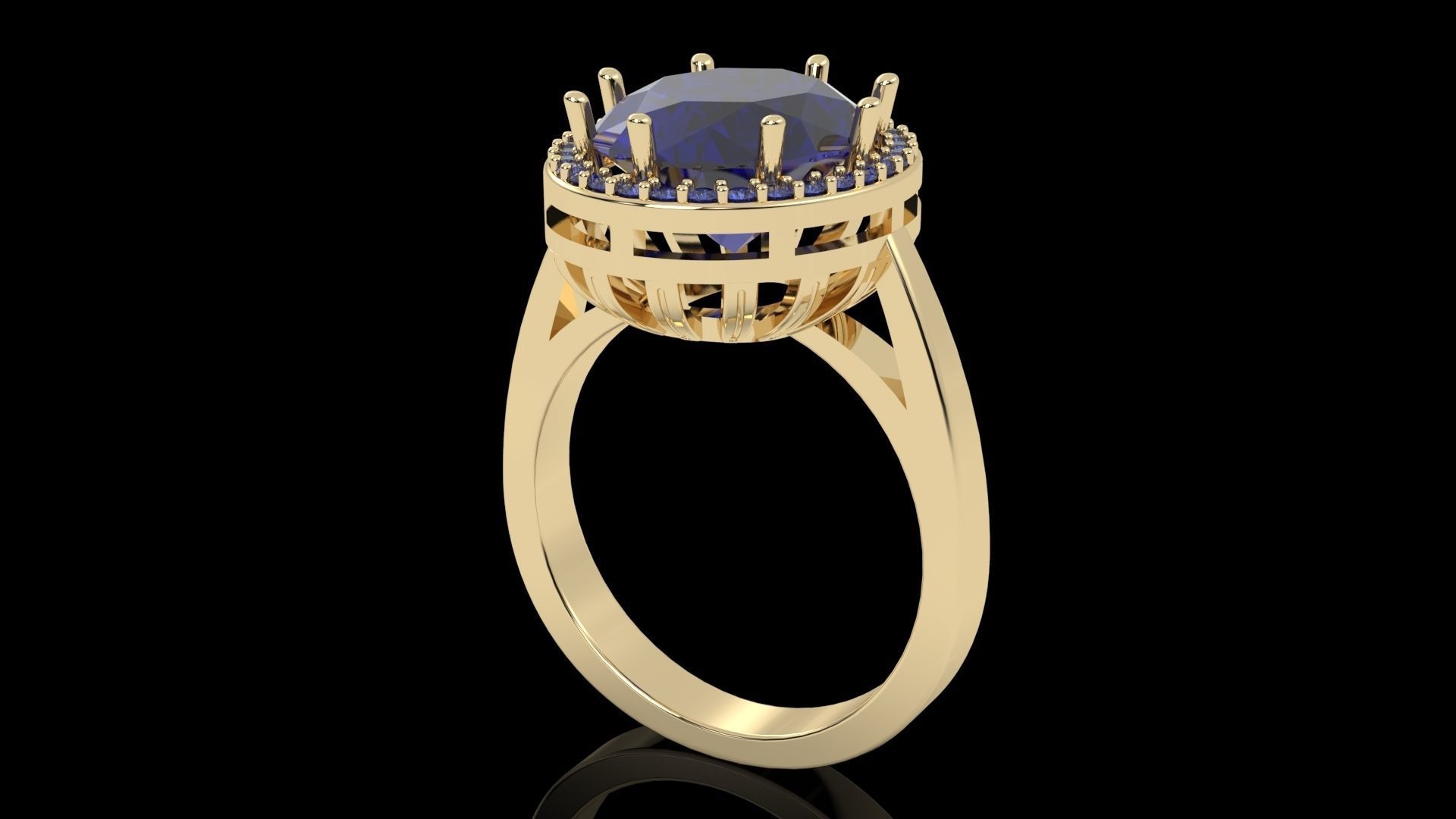Engagement rings 3D print model_5
