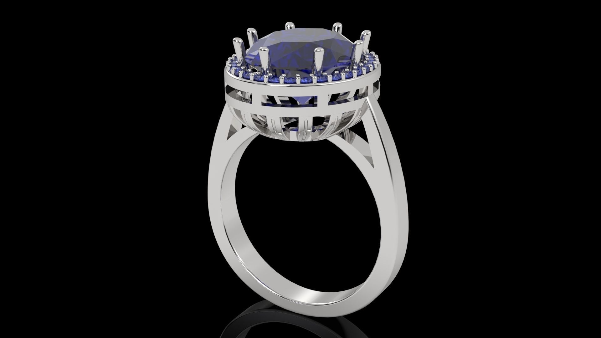 Engagement rings 3D print model_4