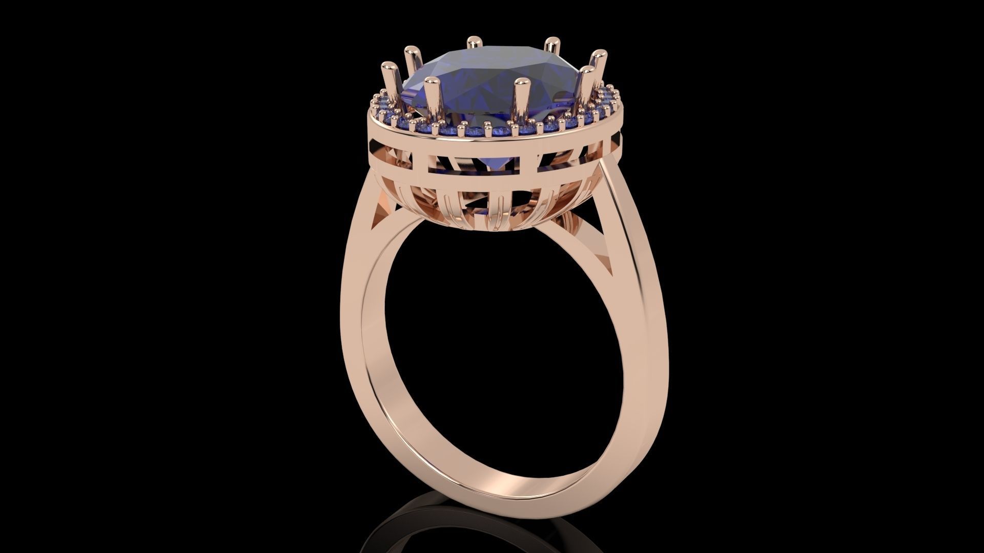Engagement rings 3D print model_3