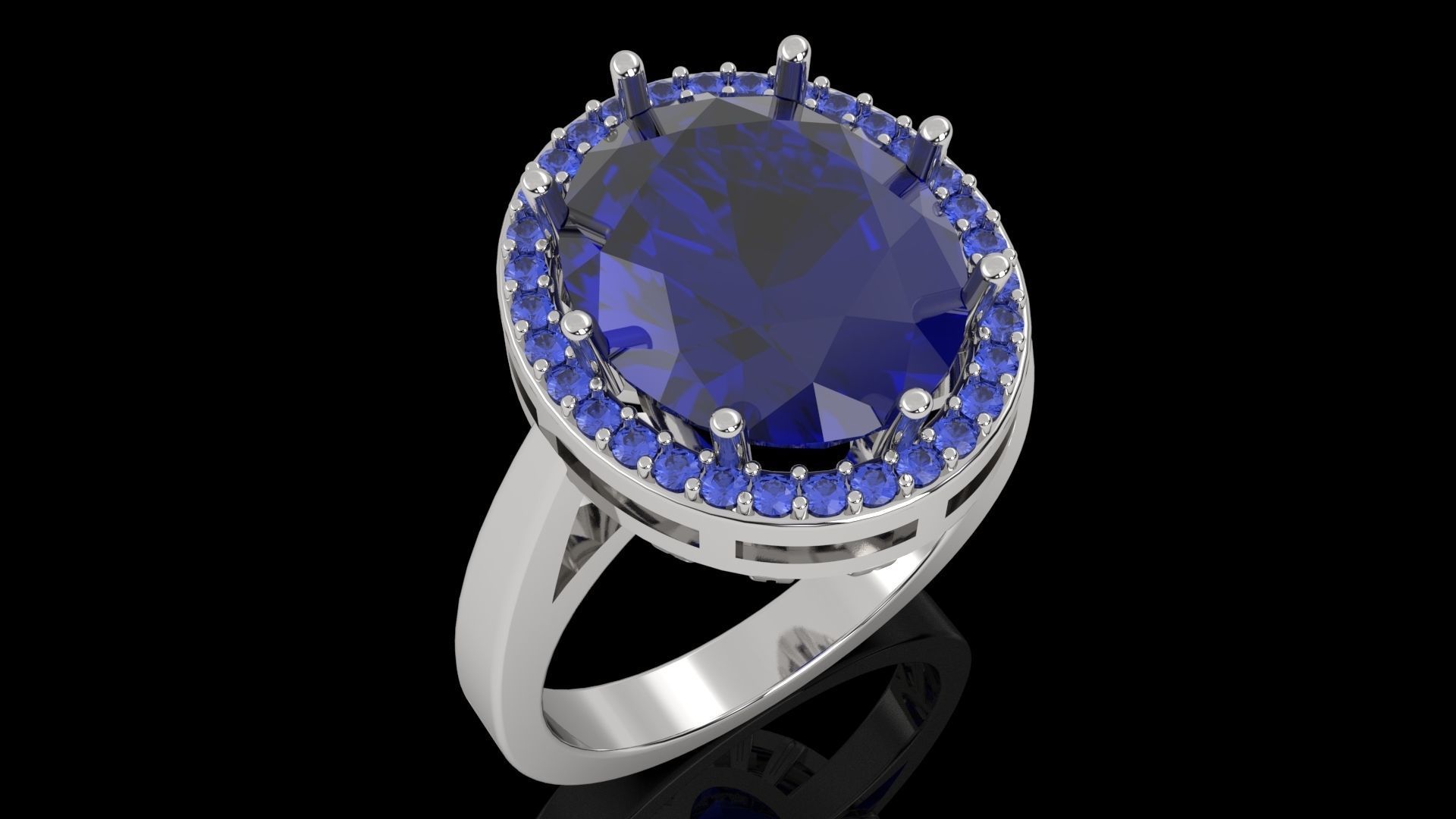 Engagement rings 3D print model_1