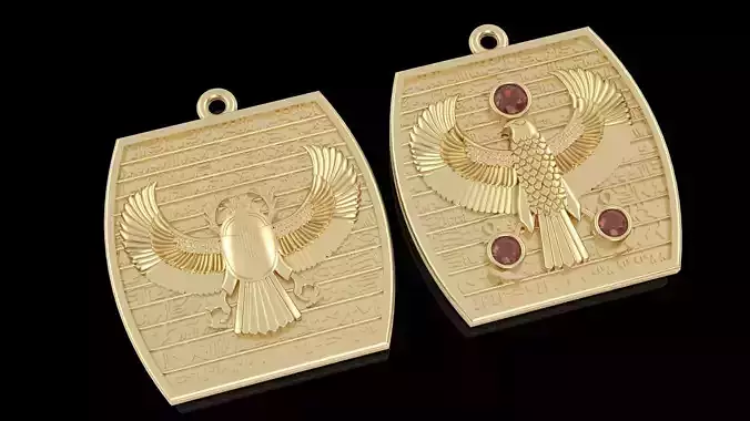 Egyptian symbols pendant