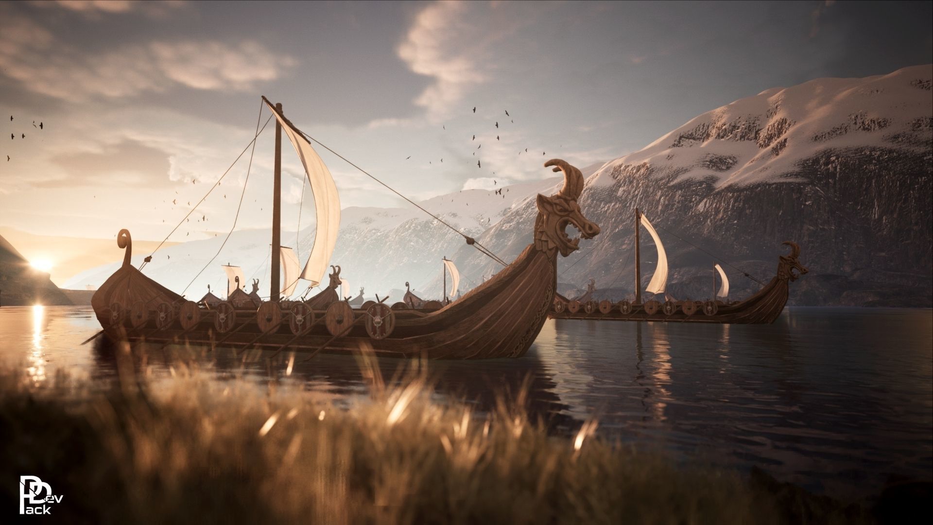 Viking Environment 46 Assets Low-poly 3D model_2