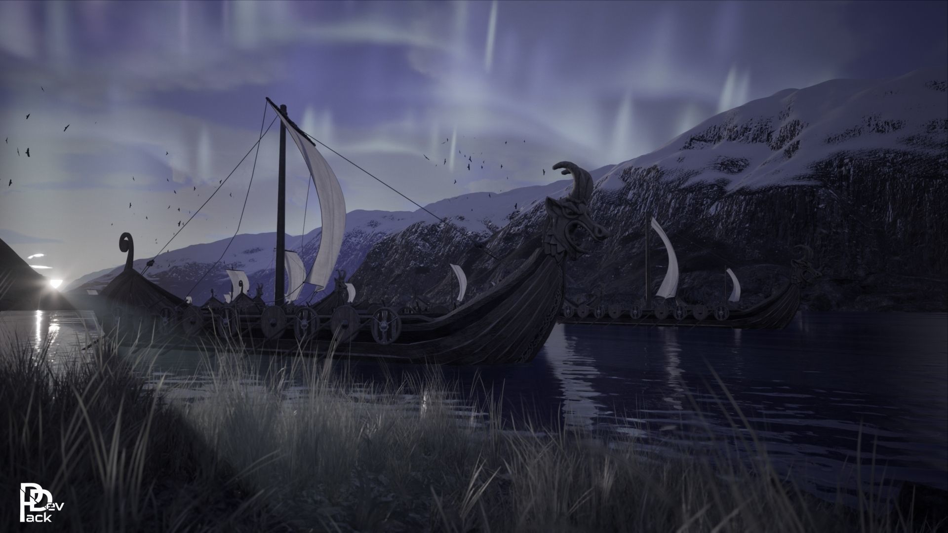 Viking Environment 46 Assets Low-poly 3D model_11