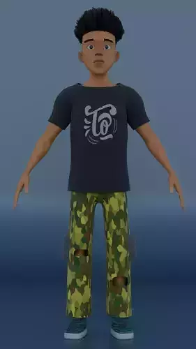 young boy 3D model