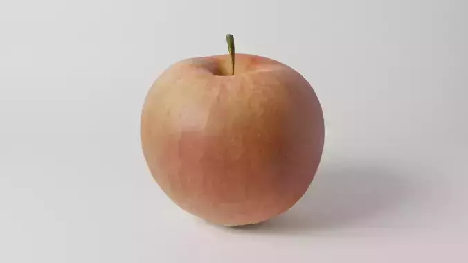 Realistic Red Apple 3D Model