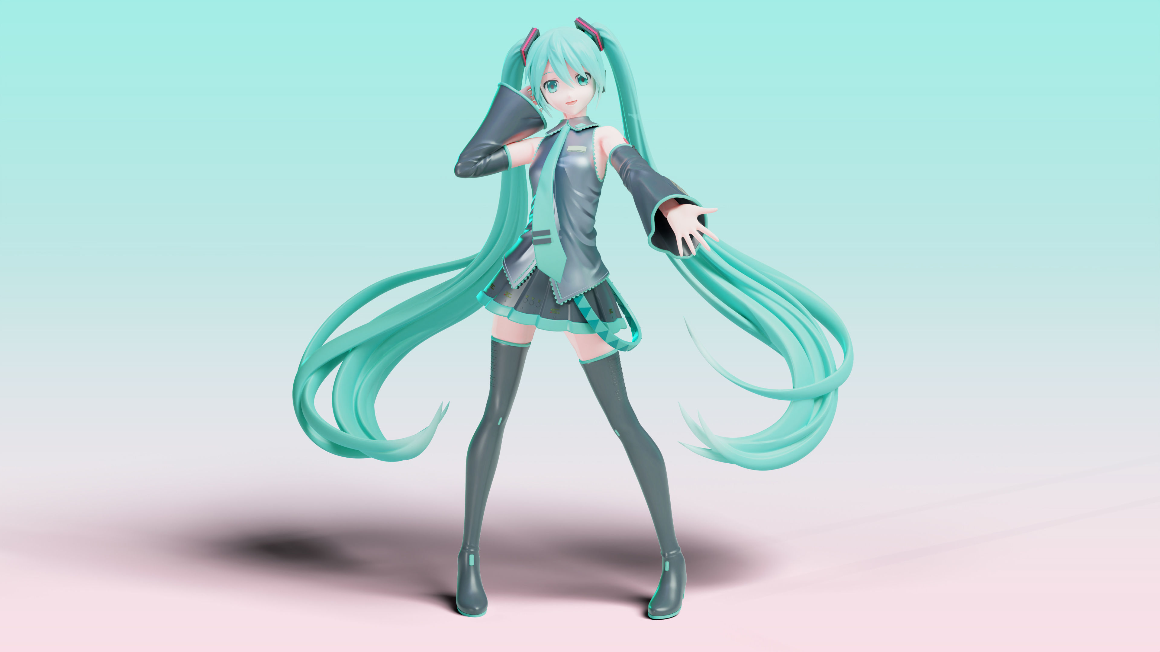 Hatsune Miku 3D Print Figure  3D print model_27