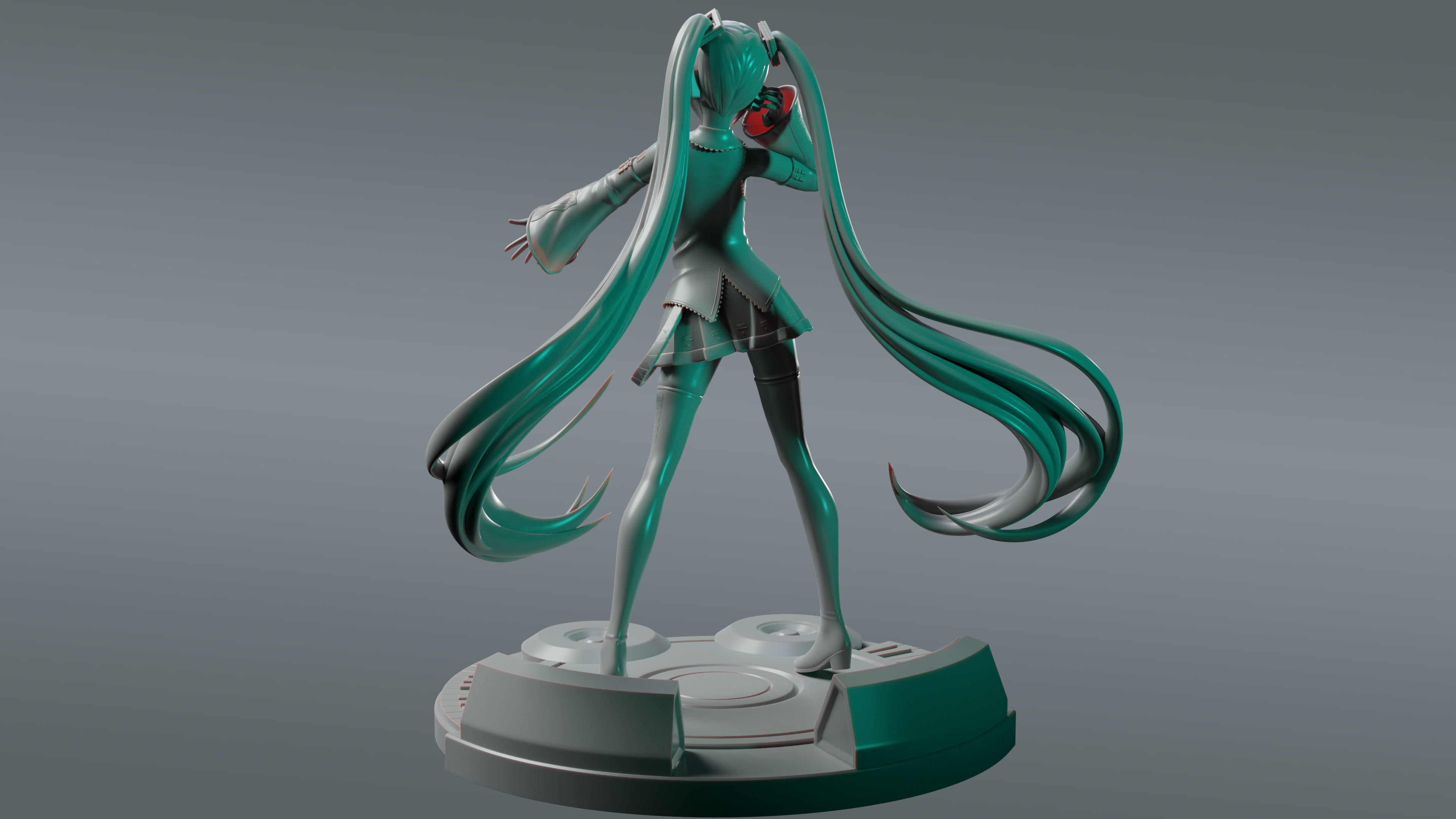 Hatsune Miku 3D Print Figure  3D print model_12