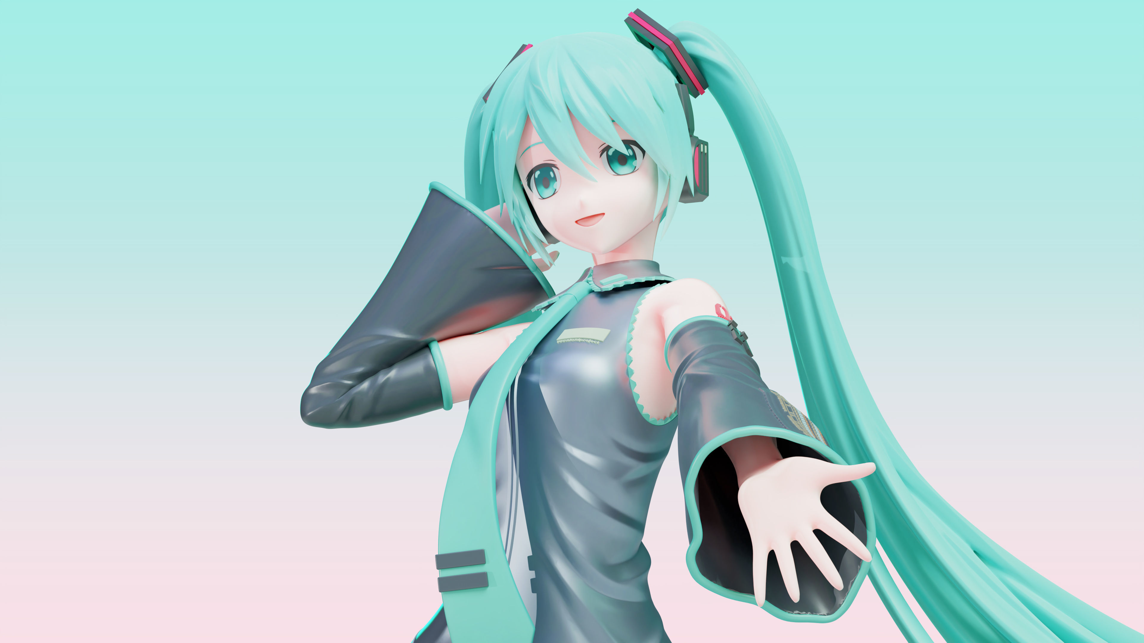 Hatsune Miku 3D Print Figure  3D print model_17