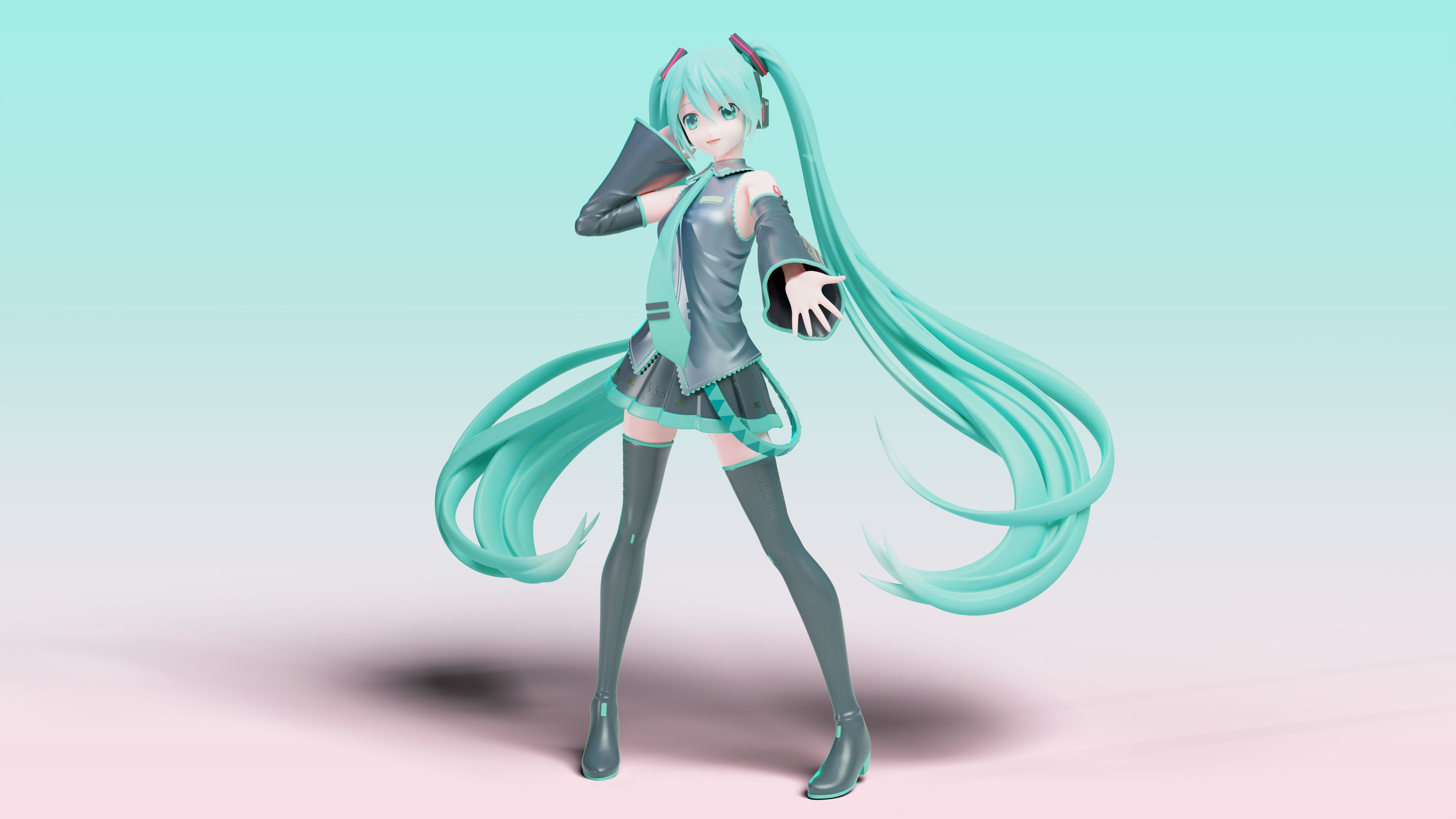 Hatsune Miku 3D Print Figure  3D print model_21