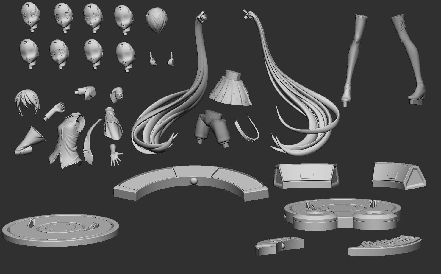 Hatsune Miku 3D Print Figure  3D print model_16