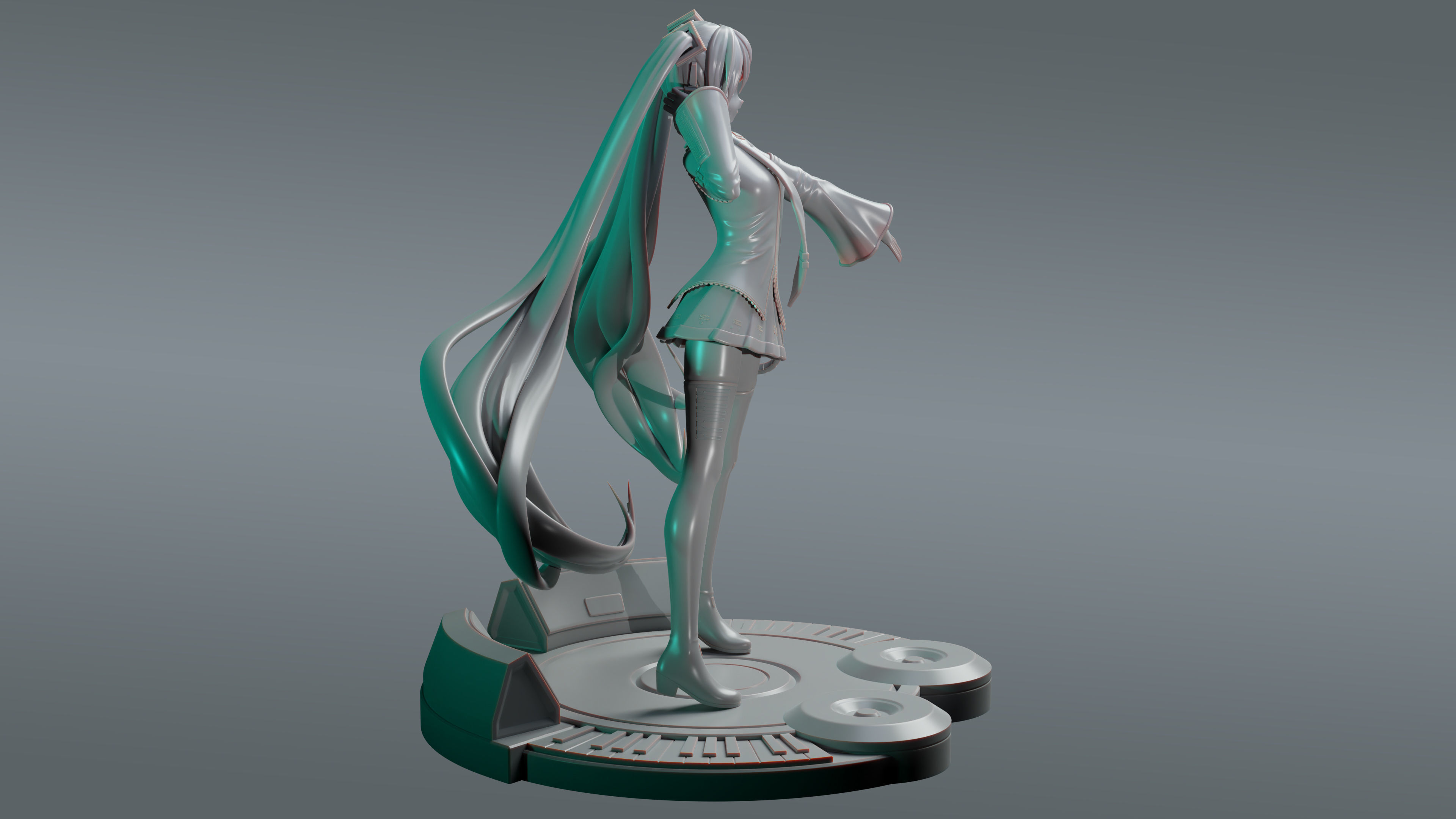 Hatsune Miku 3D Print Figure  3D print model_14