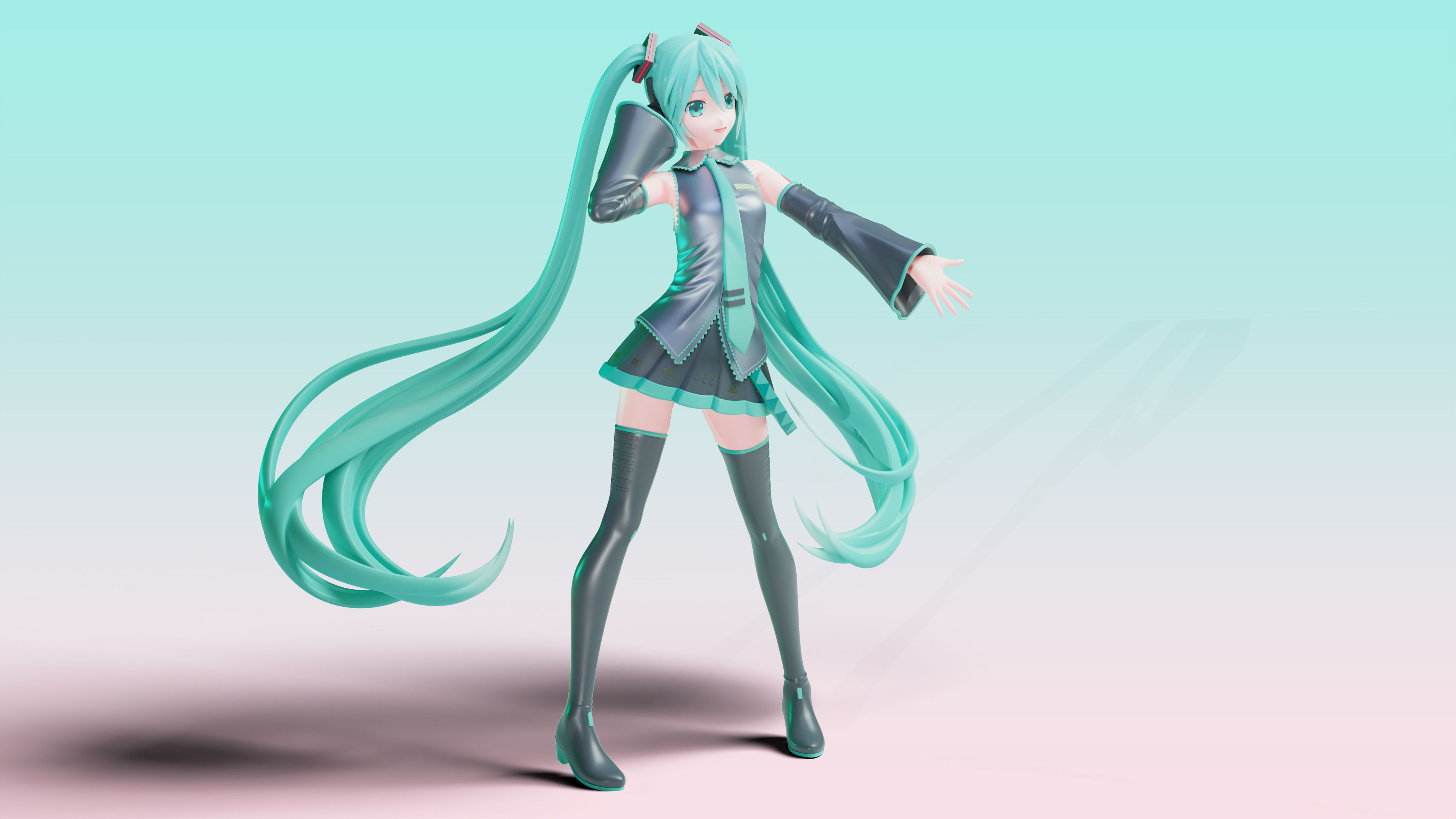 Hatsune Miku 3D Print Figure  3D print model_26