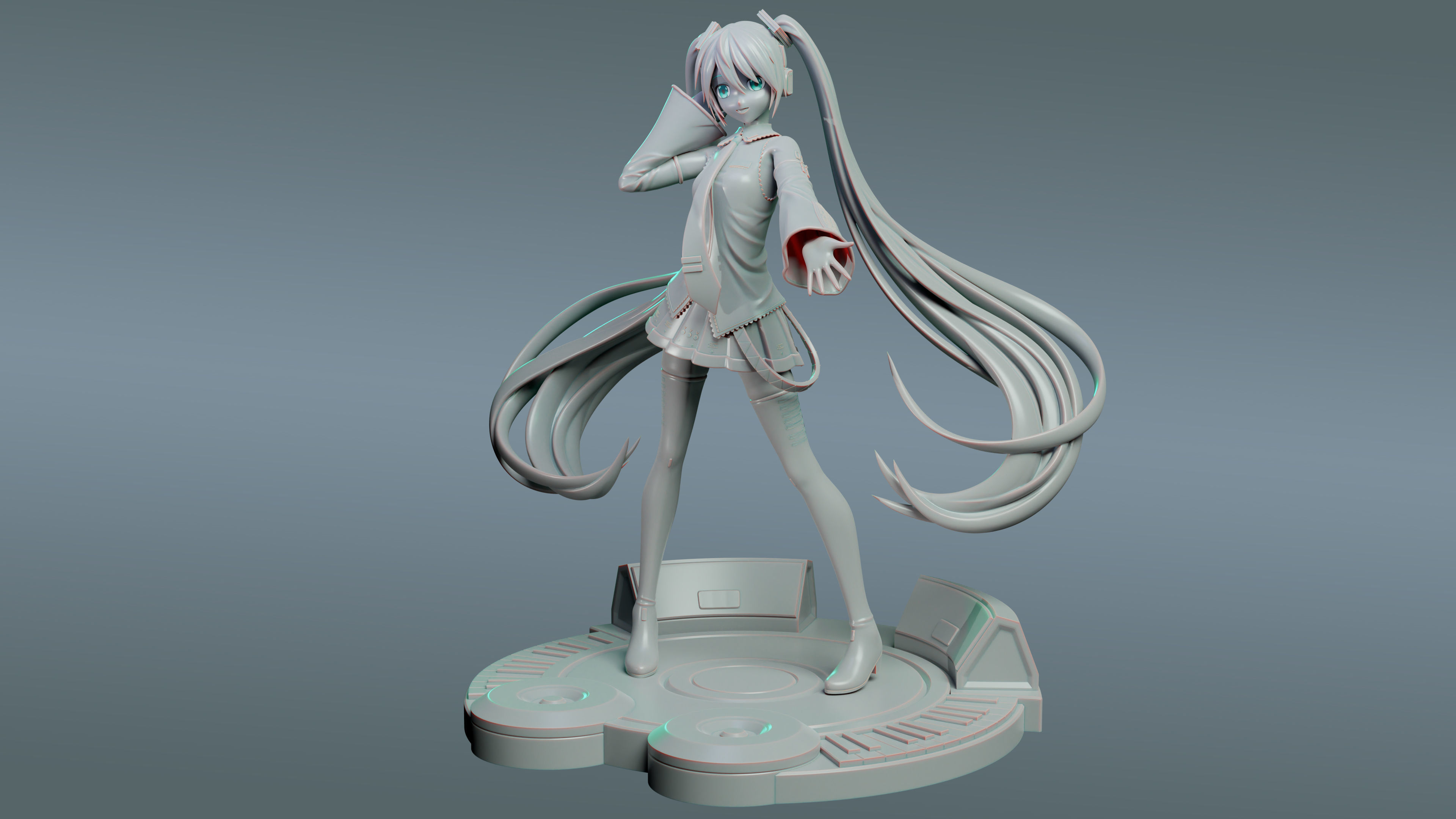 Hatsune Miku 3D Print Figure  3D print model_10