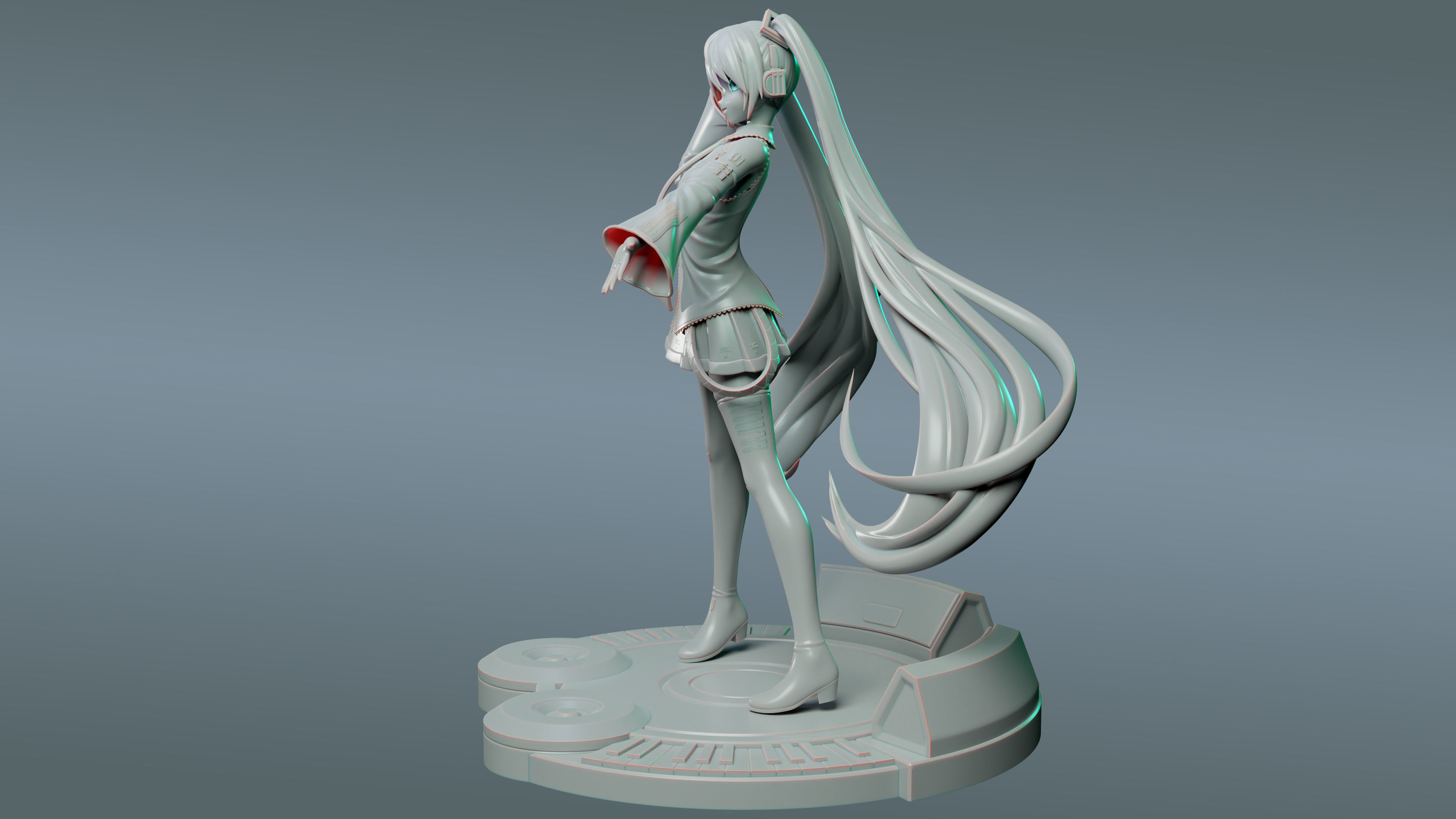 Hatsune Miku 3D Print Figure  3D print model_11
