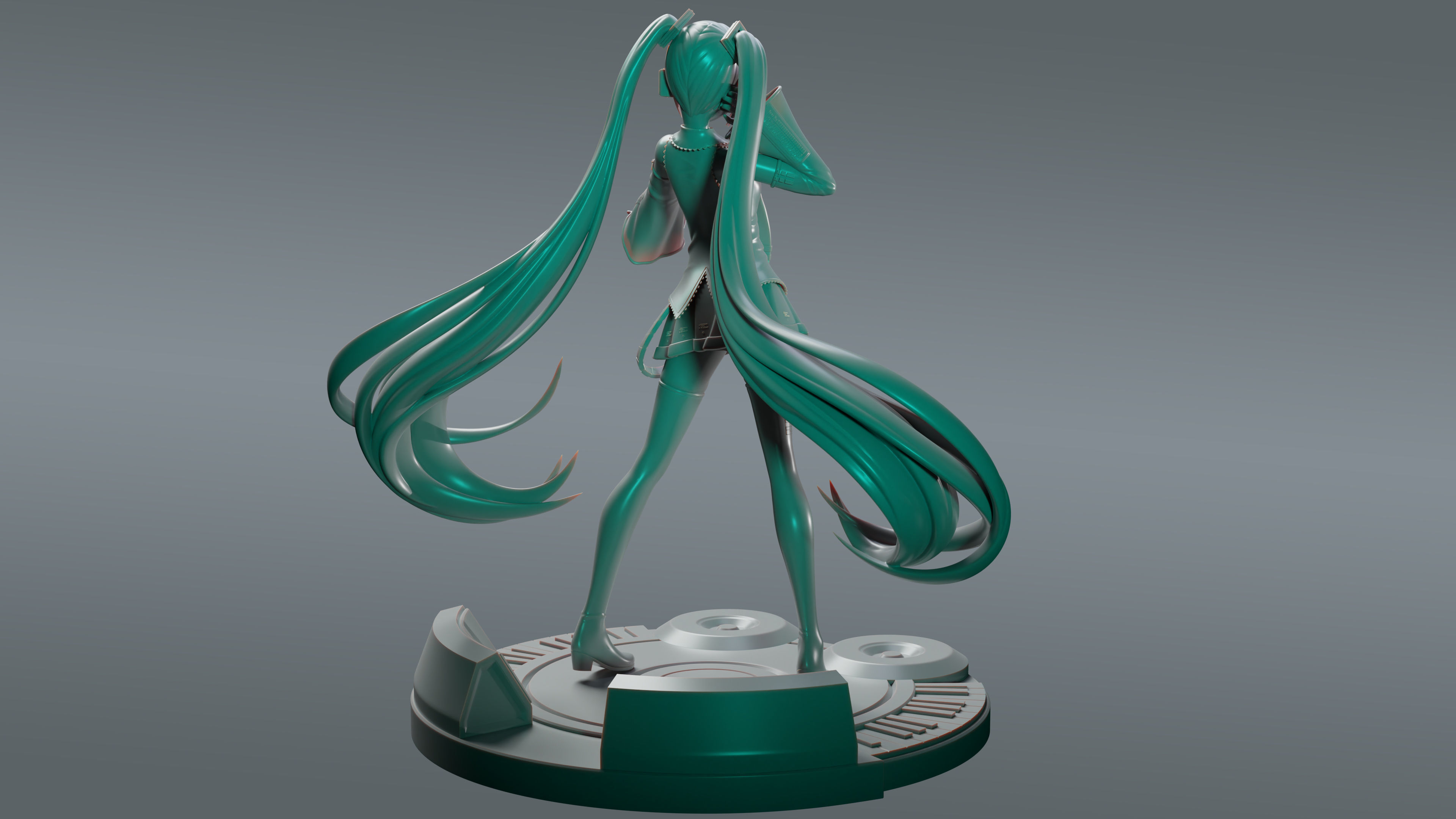 Hatsune Miku 3D Print Figure  3D print model_13