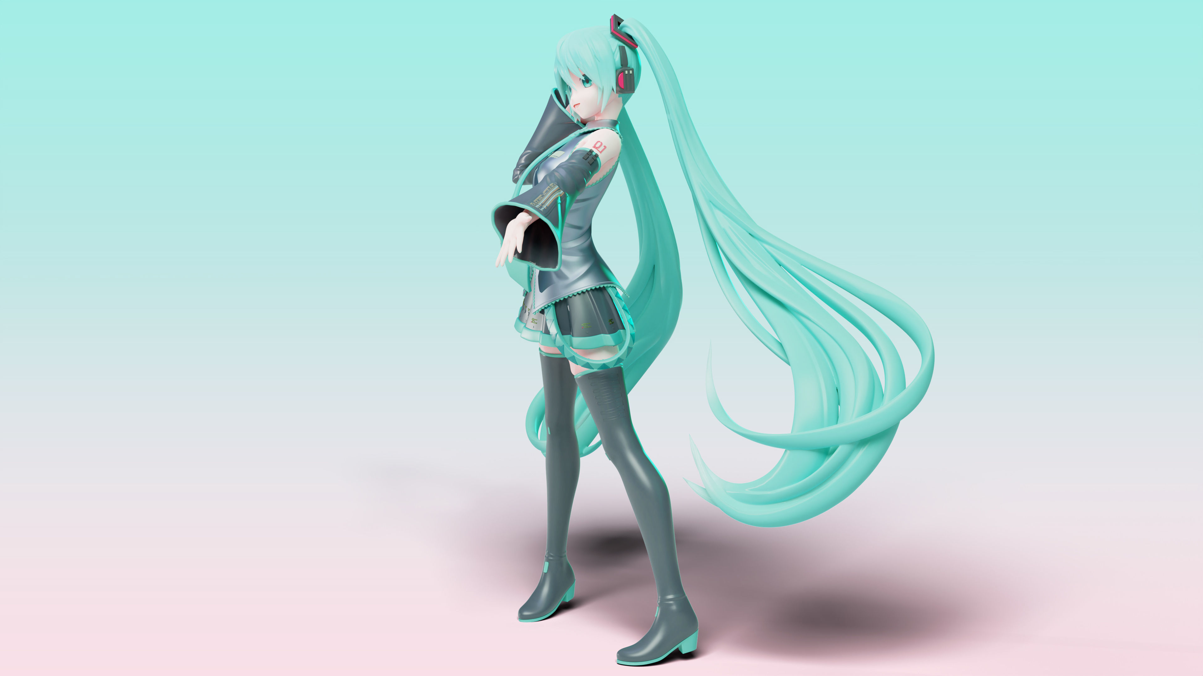 Hatsune Miku 3D Print Figure  3D print model_23