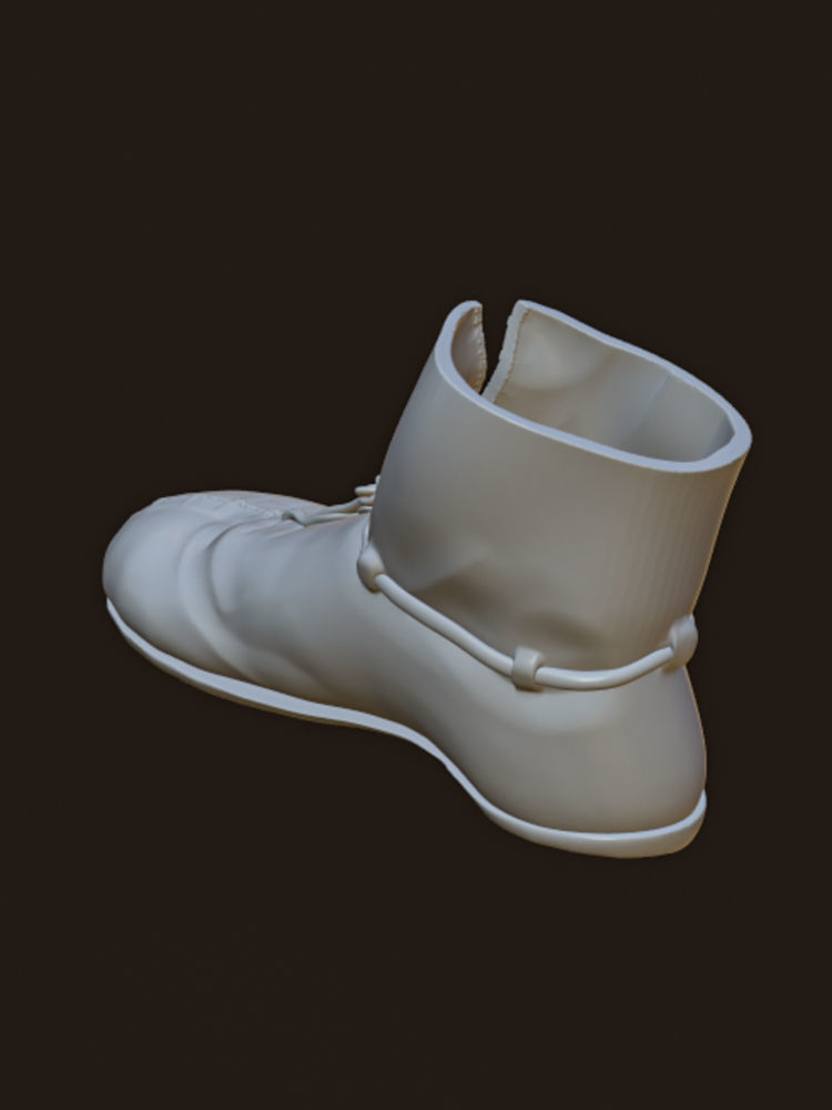 Authentic Medieval Ankle Boot 3D print model_7