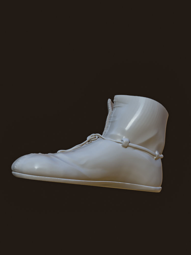 Authentic Medieval Ankle Boot 3D print model_1