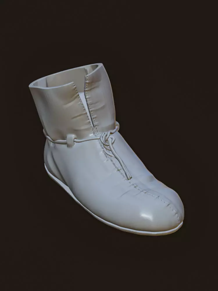 Authentic Medieval Ankle Boot 3D print model_0