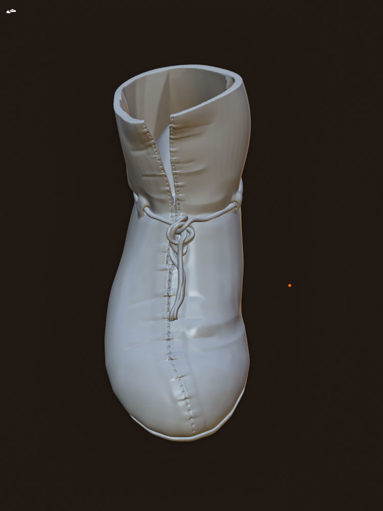 Authentic Medieval Ankle Boot 3D print model_3