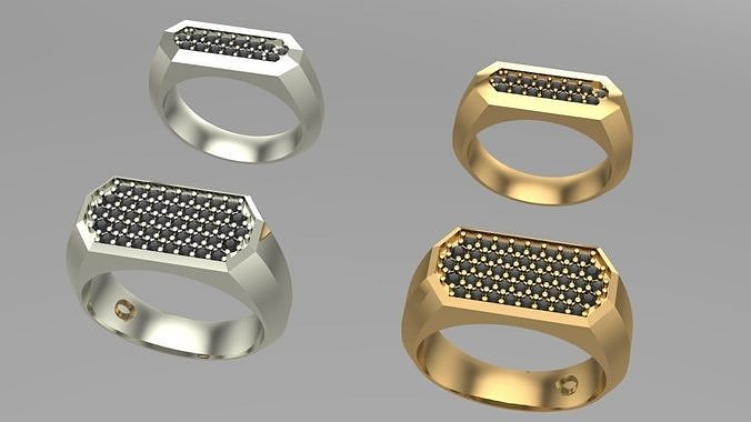 amazing balck diamonds ring 3D print model