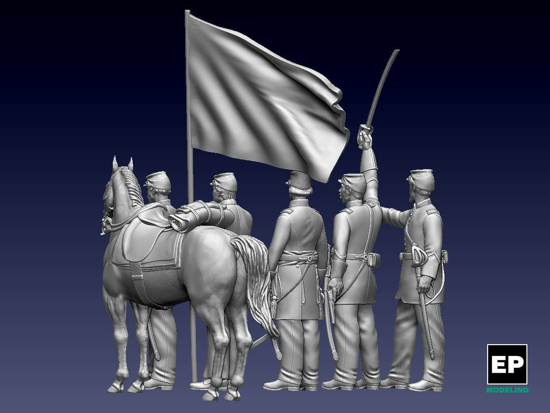 union officers acw 3D print model_10