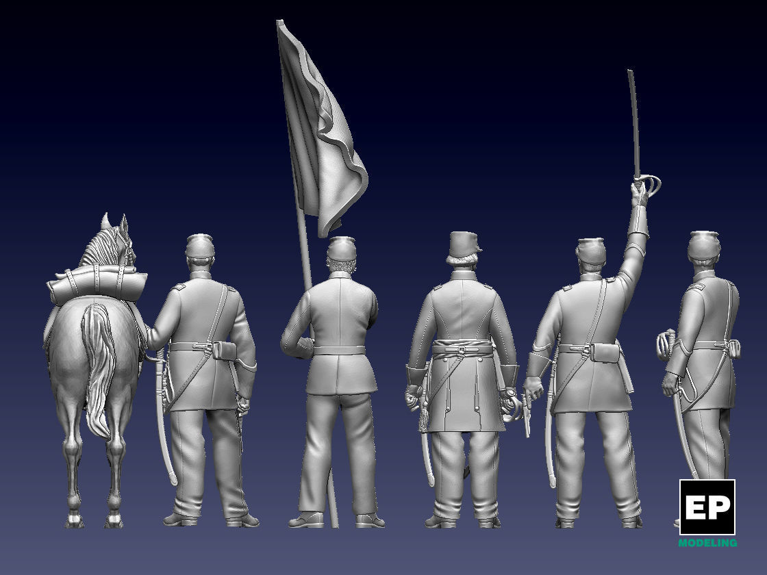 union officers acw 3D print model_6