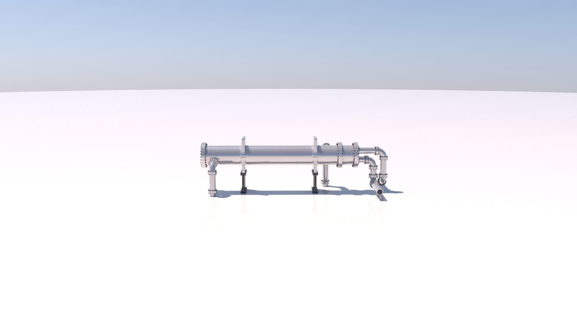 Exchanger Level Refinery Module Refinery Heat Exchanger 02 3D model | CGTrader