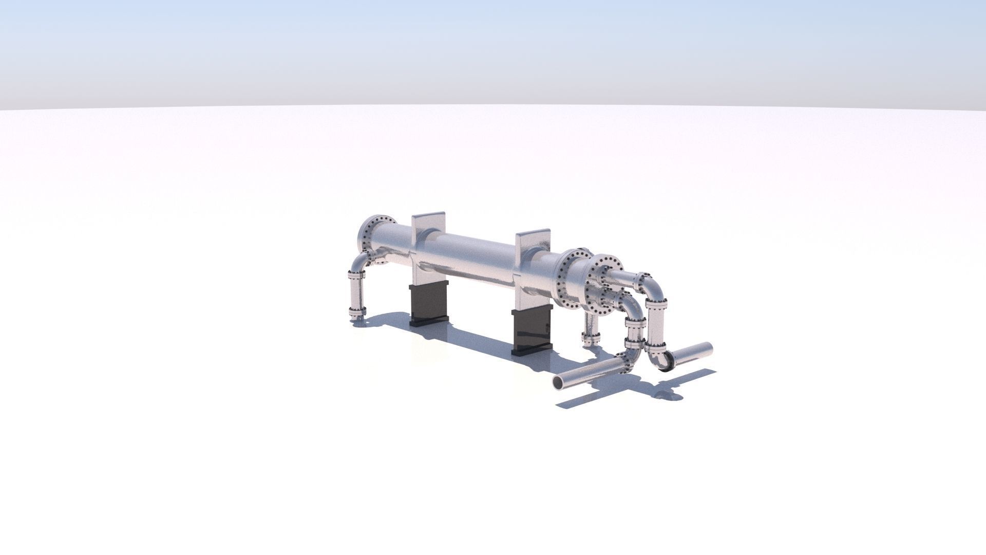 Exchanger Level Refinery Module Refinery Heat Exchanger 02 3D model | CGTrader