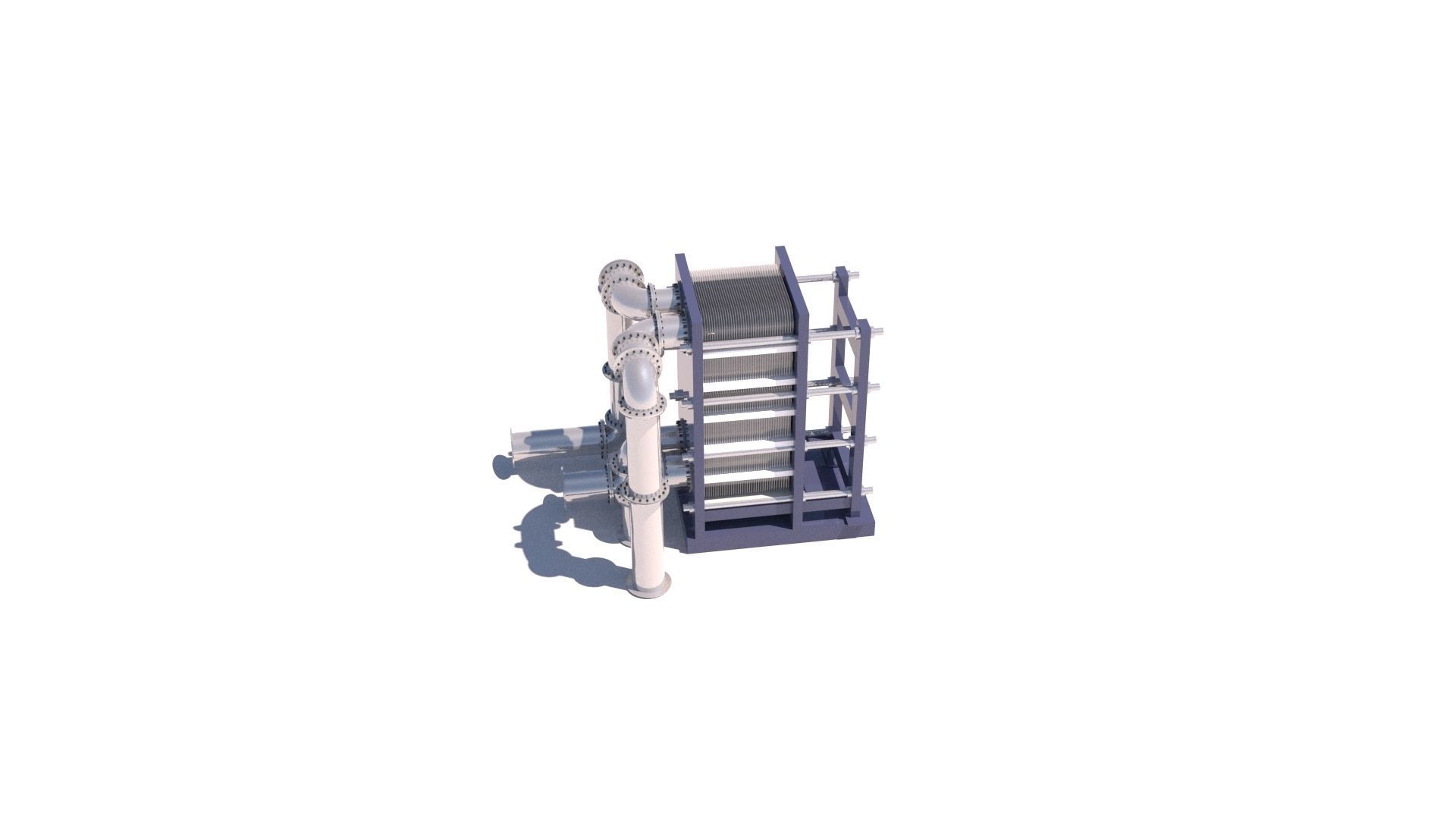 Refinery Plate Heat exchanger 04 3D model_3