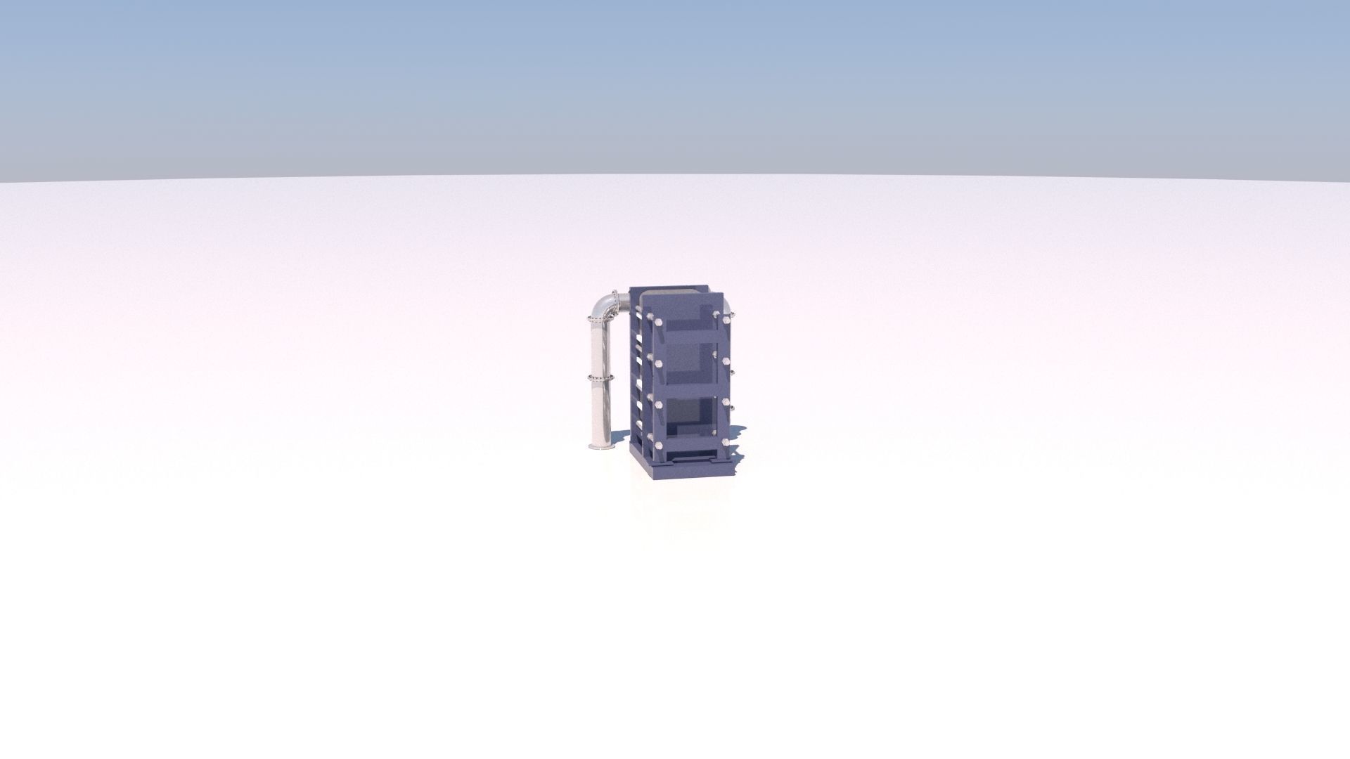 Refinery Plate Heat exchanger 04 3D model_9