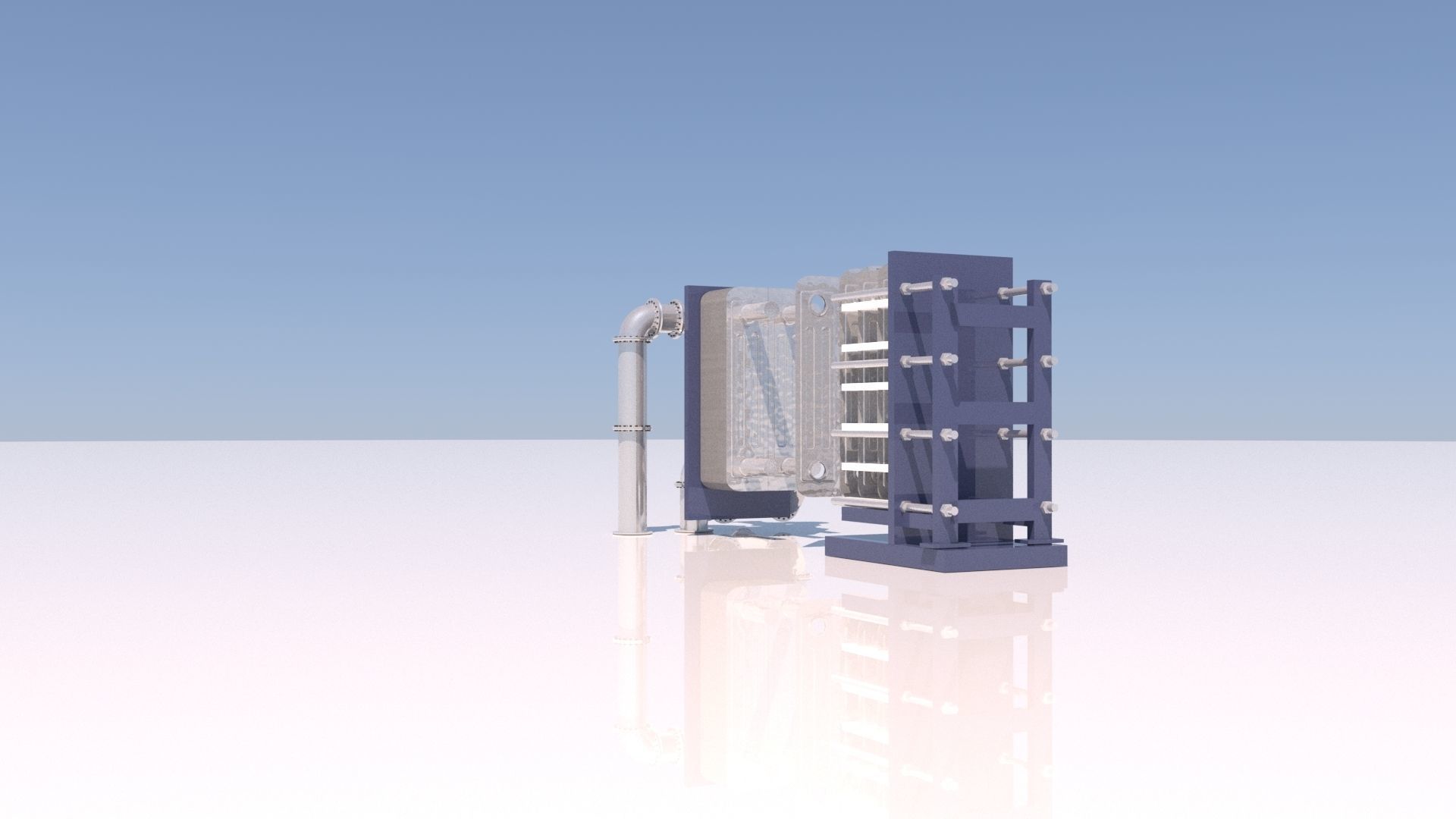 Refinery Plate Heat exchanger 04 3D model_1