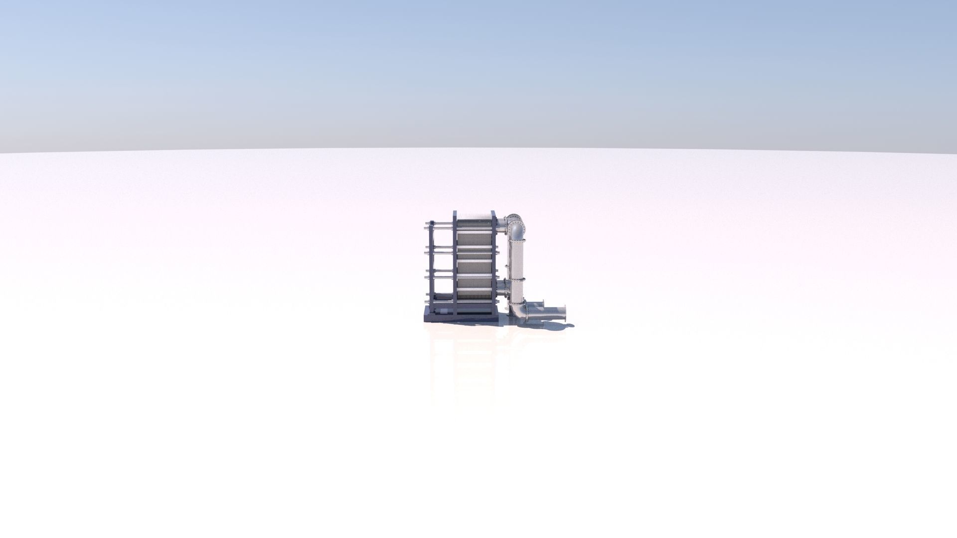 Refinery Plate Heat exchanger 04 3D model_13
