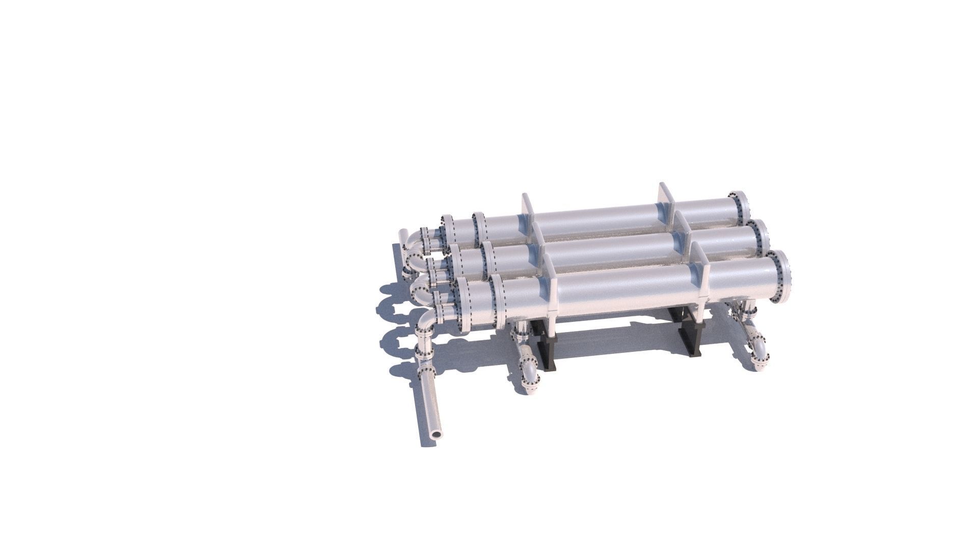 Shell and tube heat exchanger 06 3D model_8