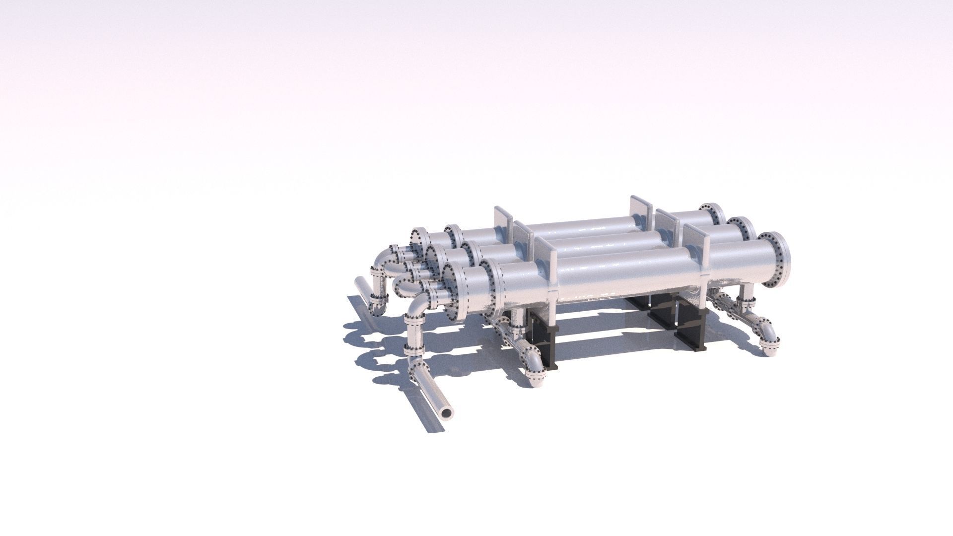 Shell and tube heat exchanger 06 3D model_17