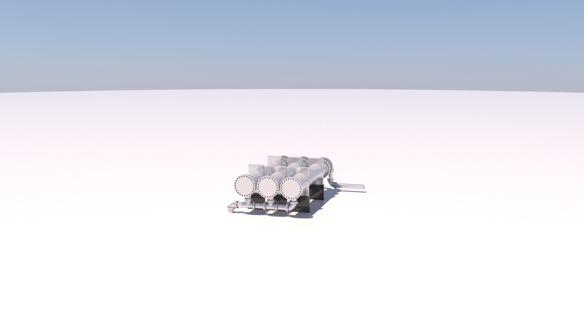 Shell and tube heat exchanger 06 3D model_9
