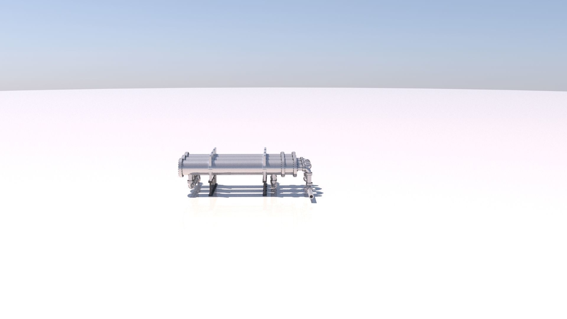 Shell and tube heat exchanger 06 3D model_12