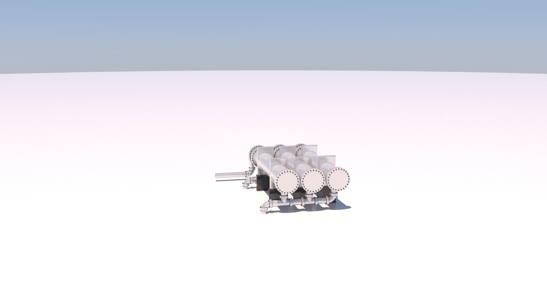 Shell and tube heat exchanger 06 3D model_7