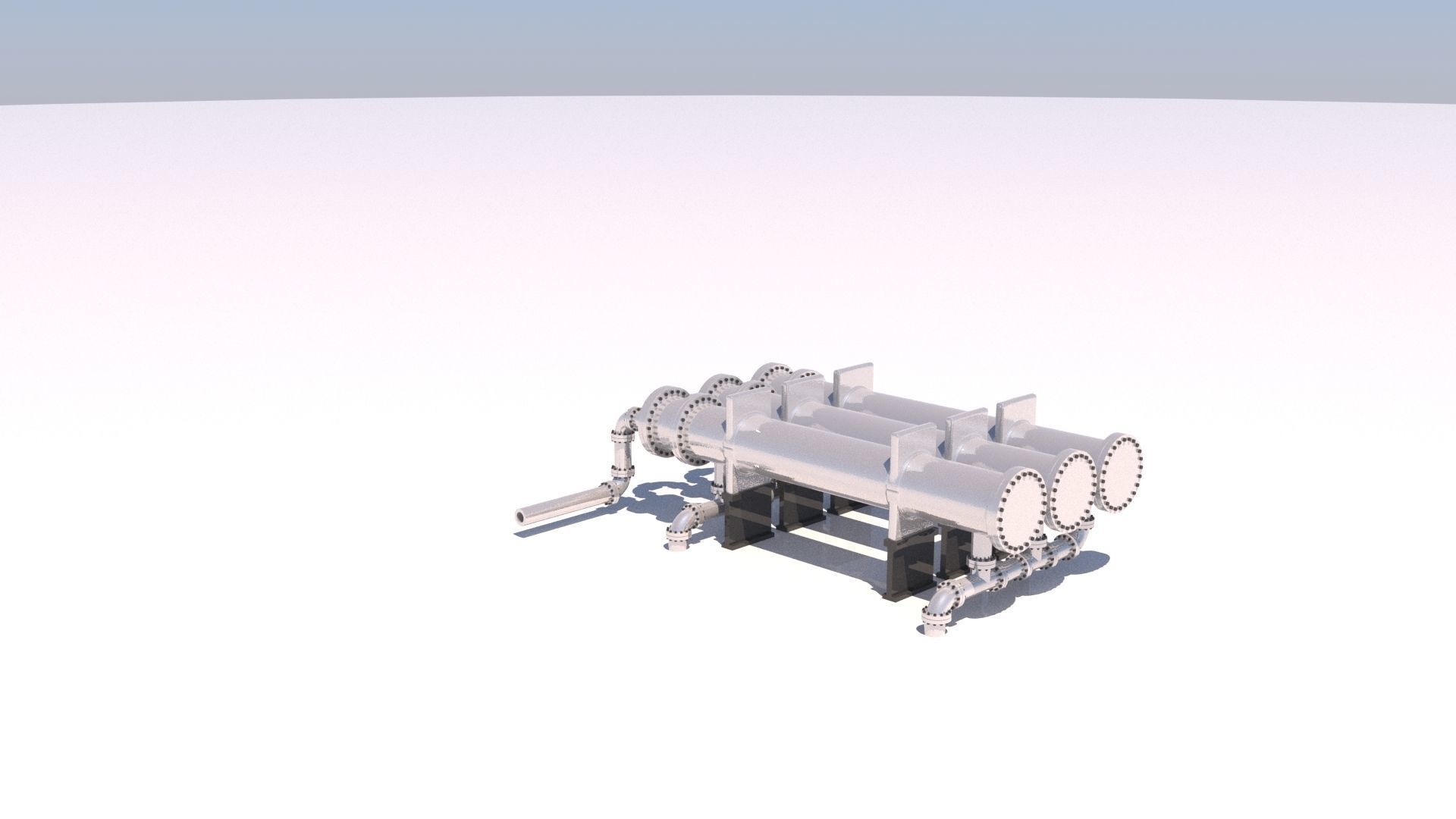 Shell and tube heat exchanger 06 3D model_5