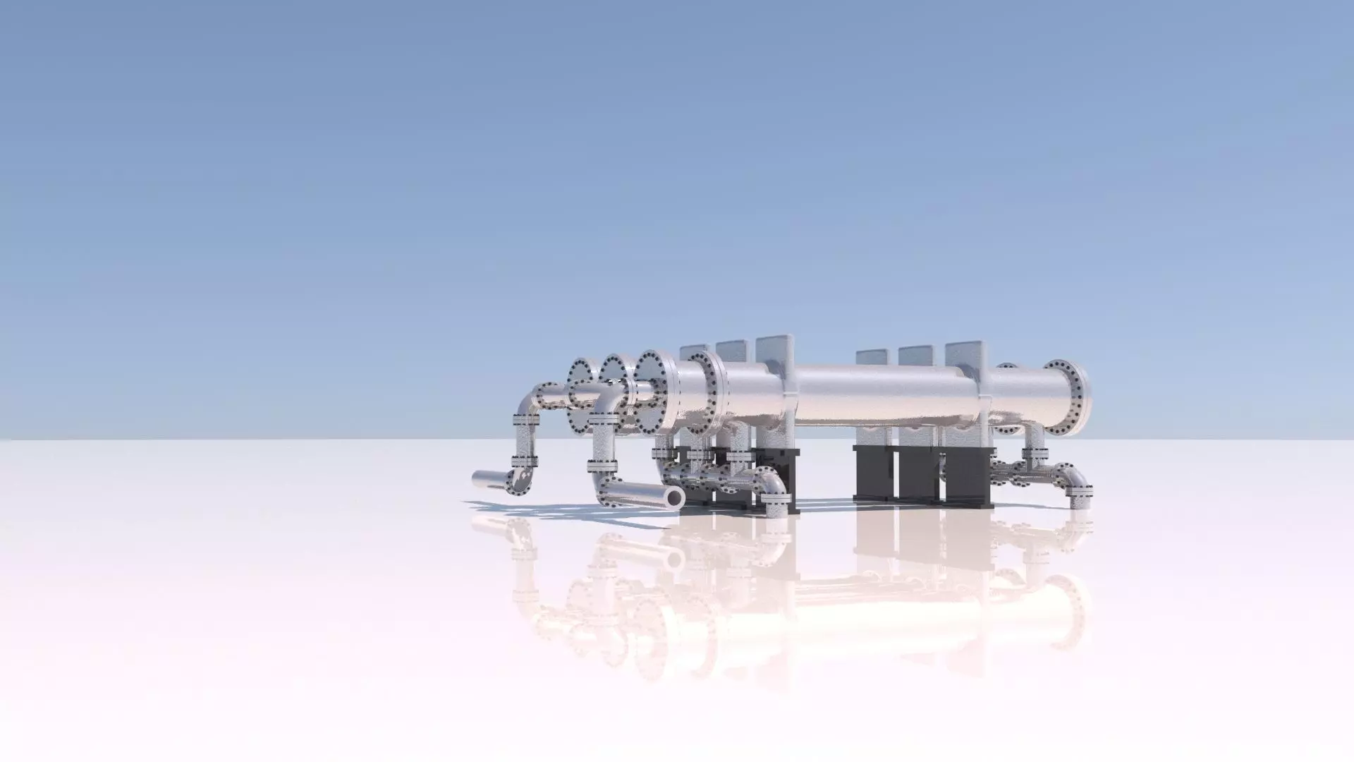 Shell and tube heat exchanger 06 3D model_0