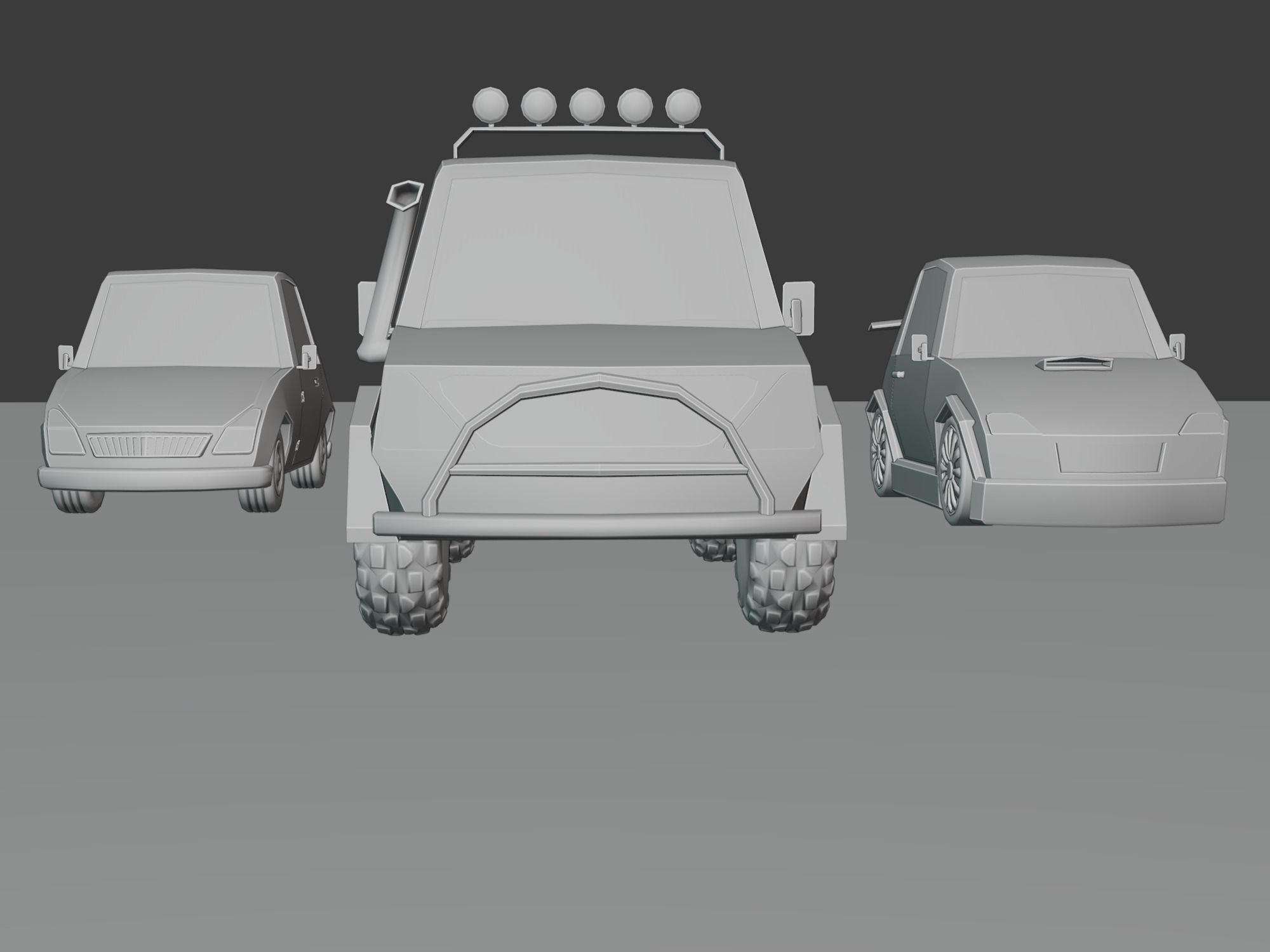 Low Poly Cars Collection Low-poly 3D model_6