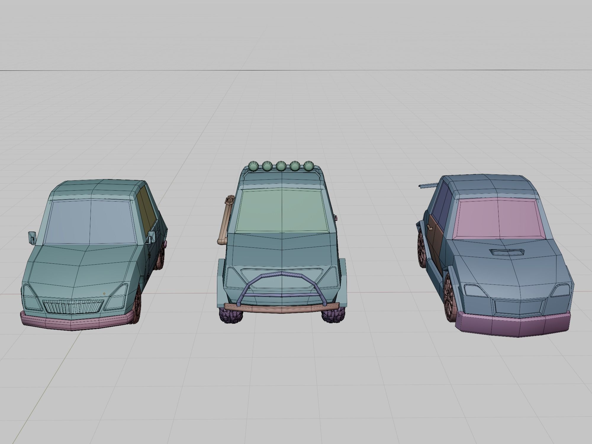 Low Poly Cars Collection Low-poly 3D model_8