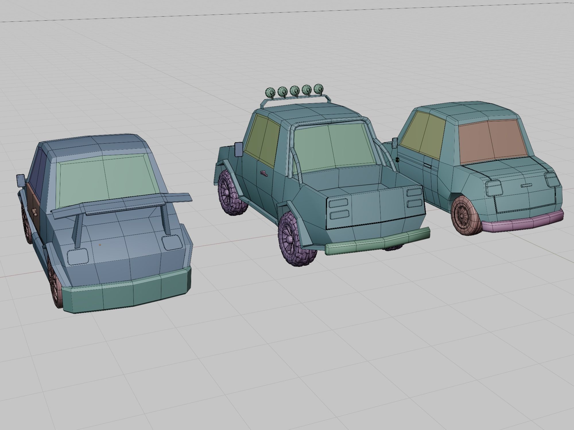 Low Poly Cars Collection Low-poly 3D model_11
