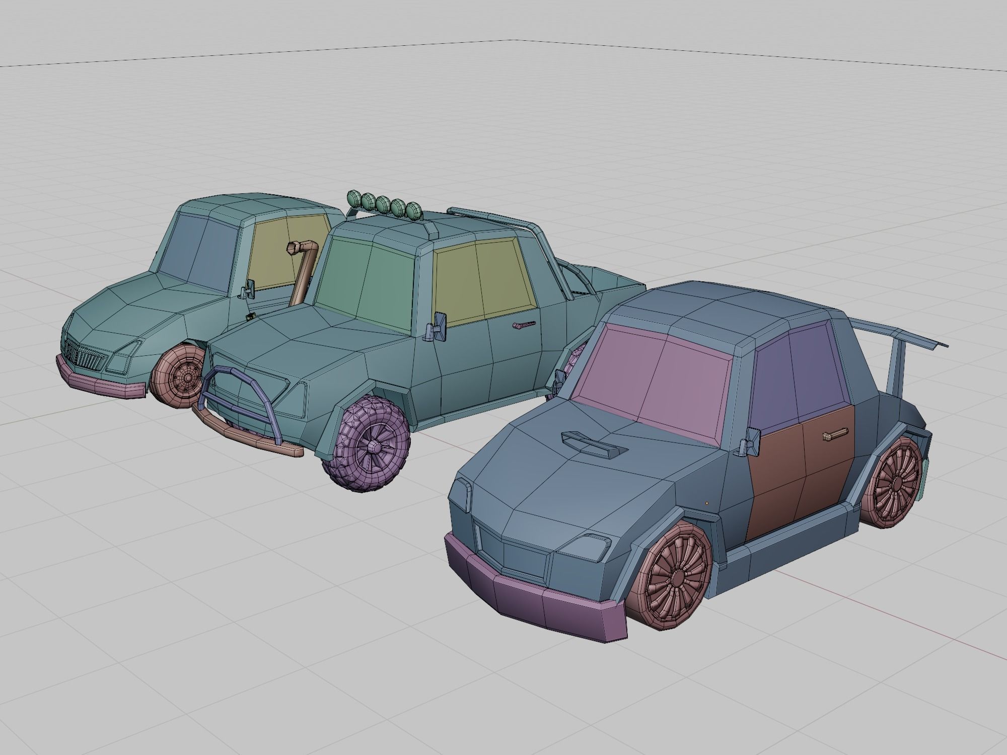 Low Poly Cars Collection Low-poly 3D model_9
