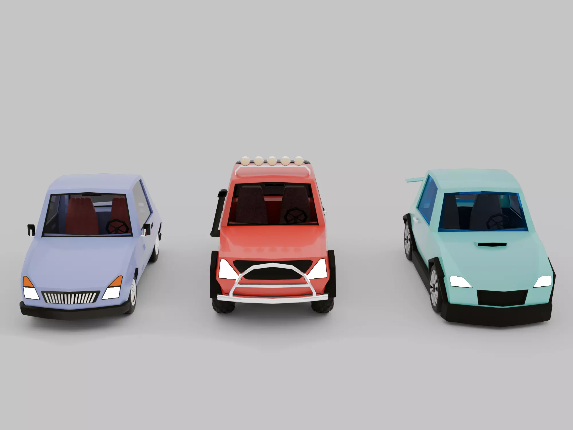 Low Poly Cars Collection Low-poly 3D model_0