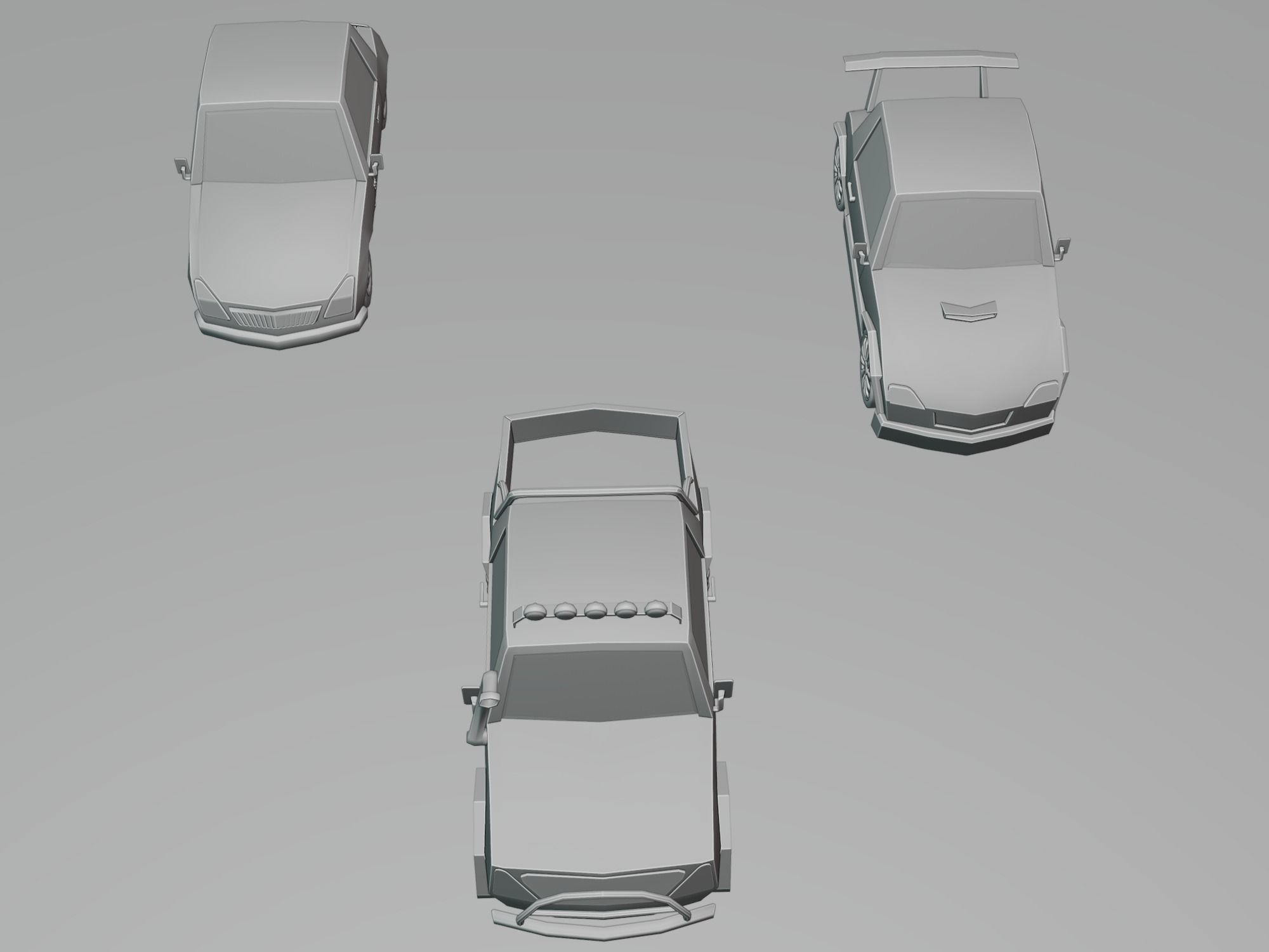 Low Poly Cars Collection Low-poly 3D model_7